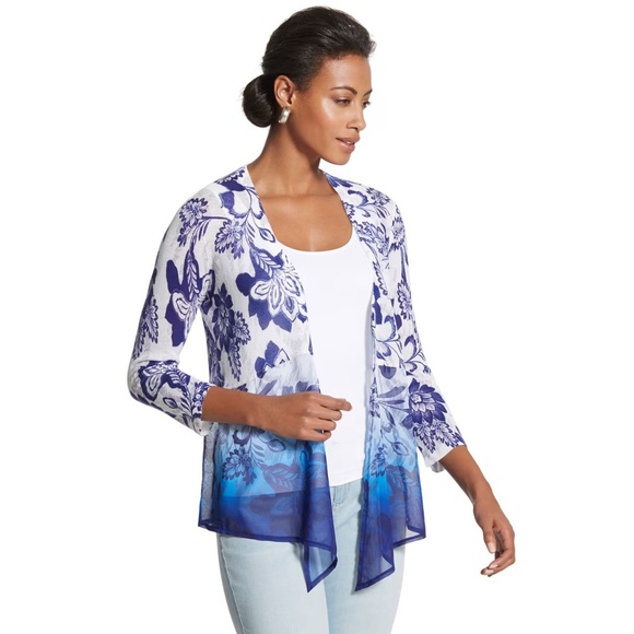 CHICO’S Prianca Floral Cardigan - Picture 1 of 9